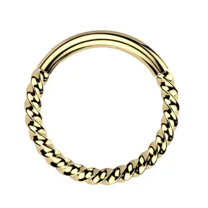 Twisted Rope Septum Piercing with Delicate Bead Detailing Surgical Steel 16 Gauge Hypoallergenic Comfortable Daily Wear Boho Chic Style 20 Gauge 8mm Hoop Lead and Nickel Free