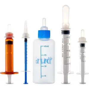 Puppy Kitten Bottle for Nursing, Newborn Baby Dog Cat Rabbit Feeding Bottles with Nipples Feeder Kit