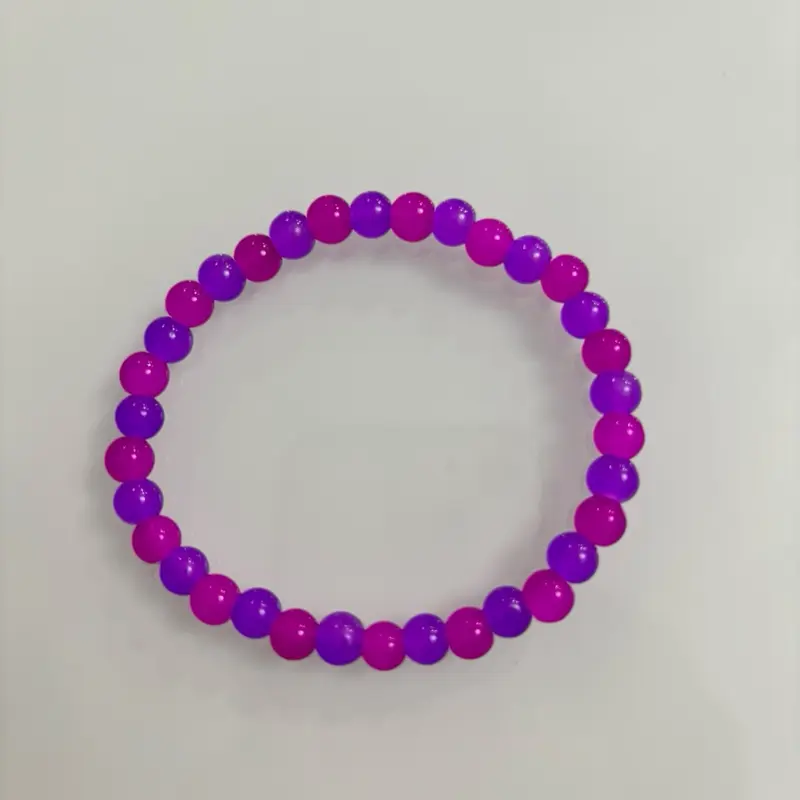 Purple night glass bead bracelet