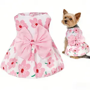 Floral Elastic turtle cat dog Spring global outdoor dress, Winter kecksweater pick cute holiday Soft dog outfit Pajamas dress, pet clothes , Christmas Sweatshirt summer pet clothing,  cute holiday outfit  suitable for puppies  apparel kittens Sweater