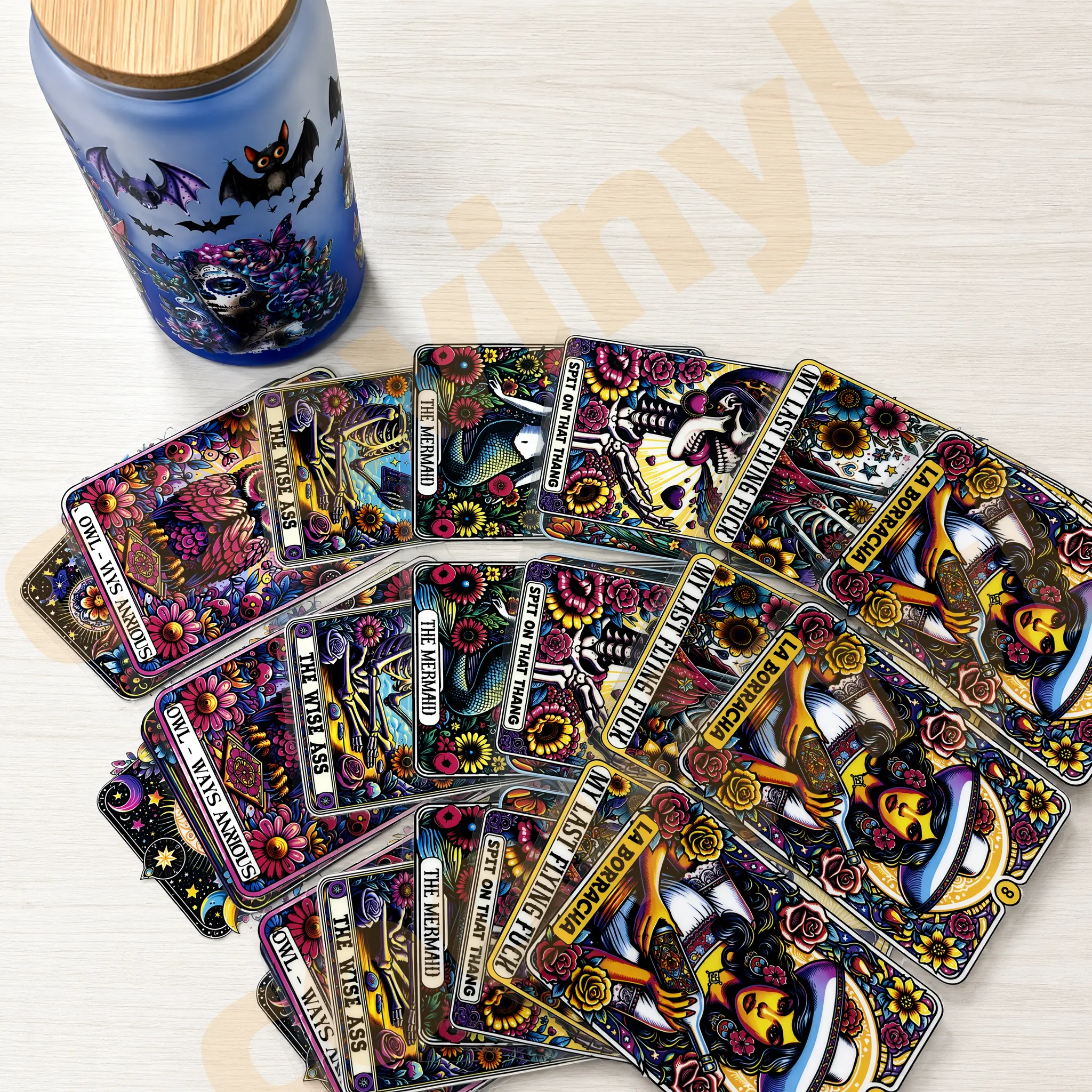 H Box - 20 PCS  Designer UV DTF Cup wraps 16OZ tumbler water proof