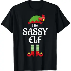 Sassy Elf Family Matching Group Christmas T-Shirt Shirt Classic