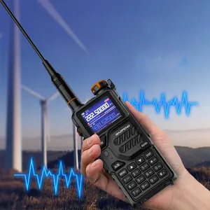 BAOFENG K5 Plus Six-Band Ham Radio 10W AM NOAA Two Way Radio Long Range 1.77in LCD Display 999CH USB-C Walkie Talkie for Adult Upgarde of K5 Pro