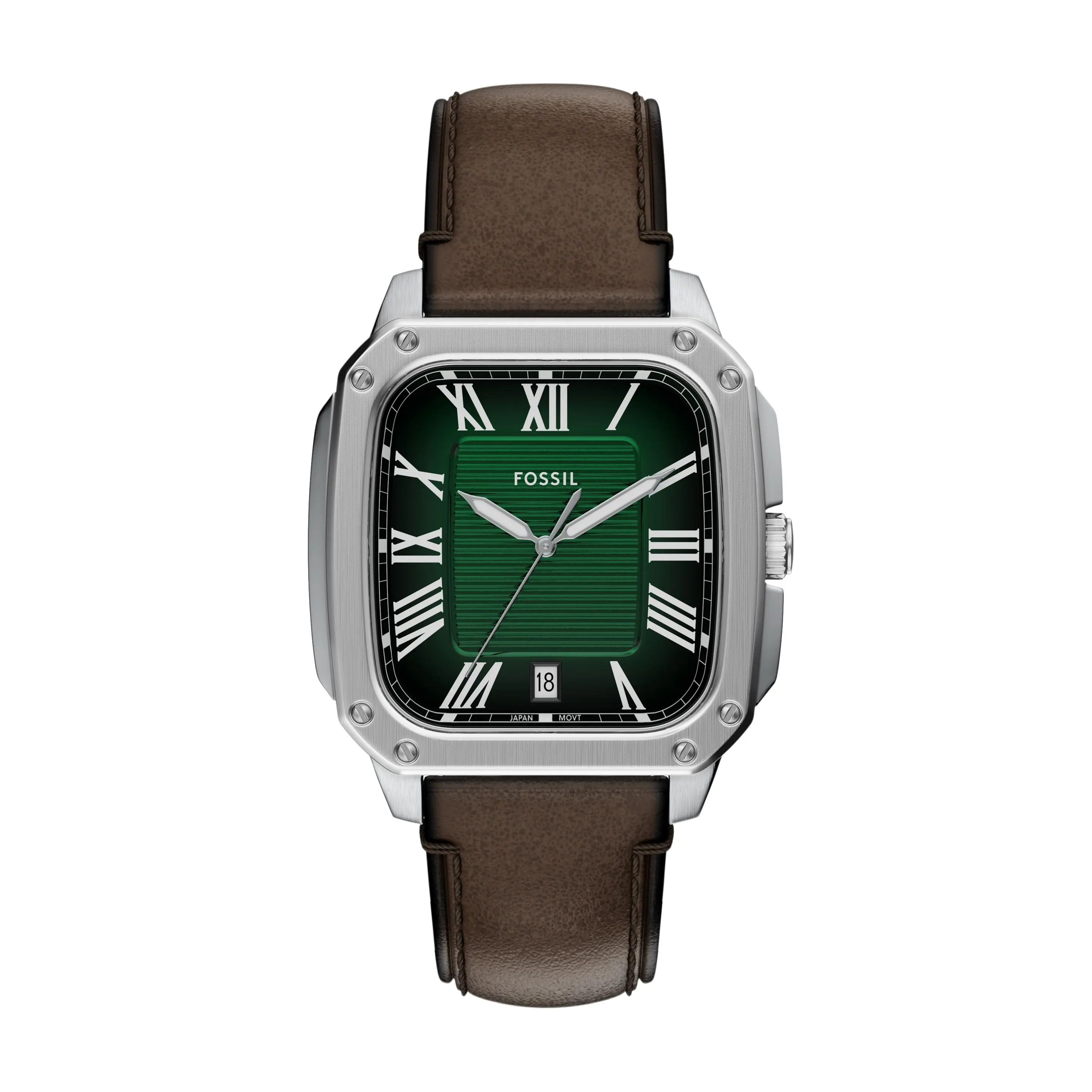 Fossil Men's Crosby Three-Hand Brown Leather Watch