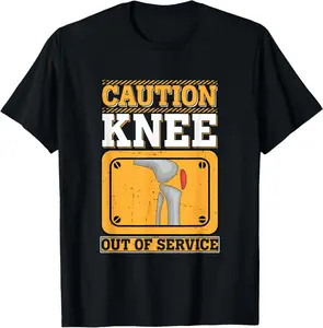 Cotton Graphic Tees Streetwear Gifts  Bionic Knee Replacement Surgery Recovery Funny Knee Surgery T-Shirt