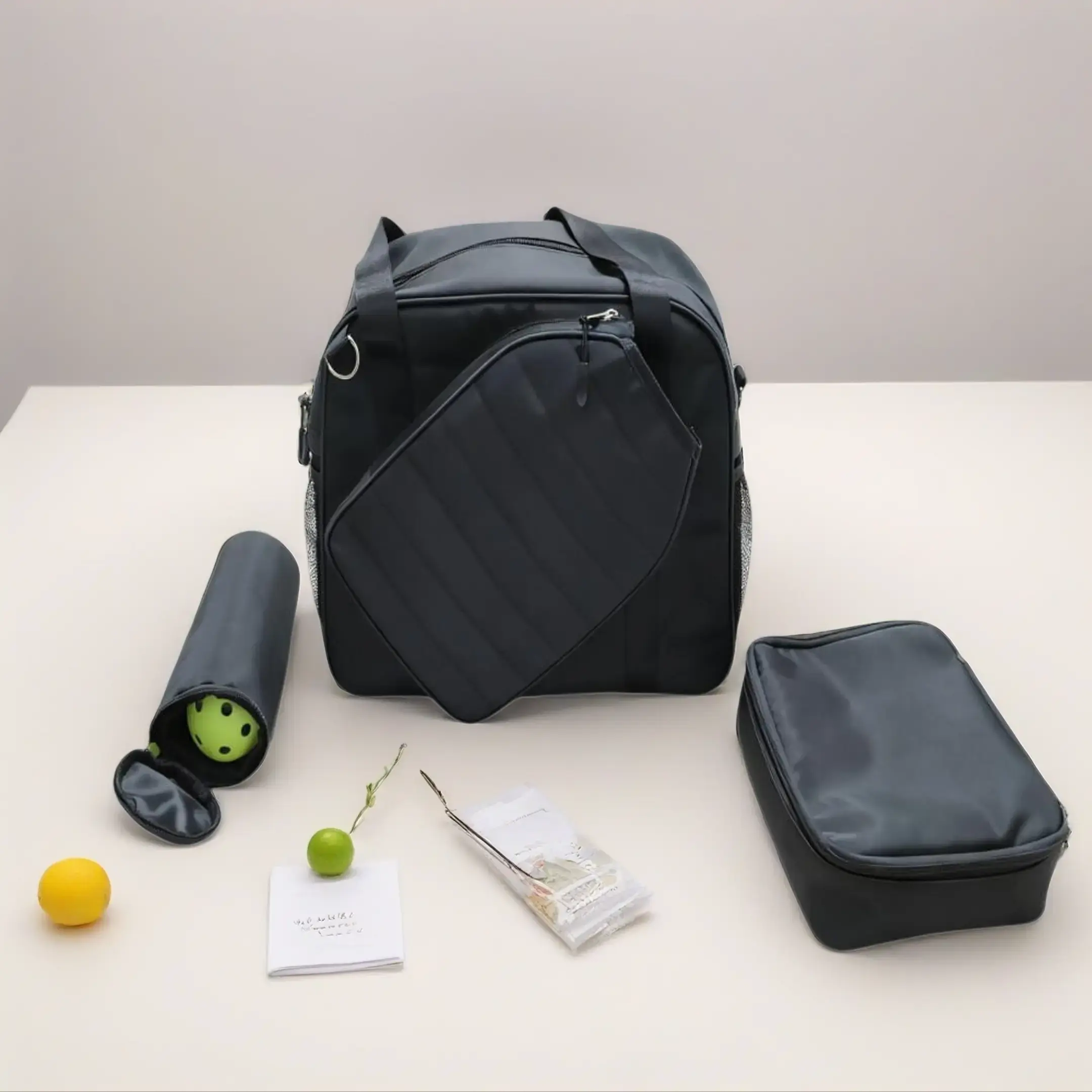 Large Waterproof 3-in-1 Outdoor Sports Gym Shoulder Bag for Pickleball & Tennis, Detachable Strap, Includes Ball + Ice Bags & Accessories sohochic