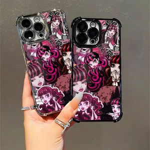 Monster High Anime Phone Case for Teen Girls, Cute Draculaura Design Compatible with iPhone 11/12/13/14/15/16 (Pro Max/Plus)