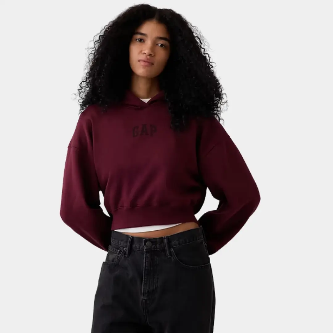 GAP VintageSoft Crop Logo Hoodie