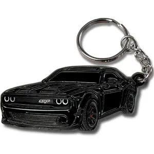 DODGE Challenger Keychain – Officially Licensed Dodge Accessories Key Chain for RT SRT Cool Toy Car Men Gift