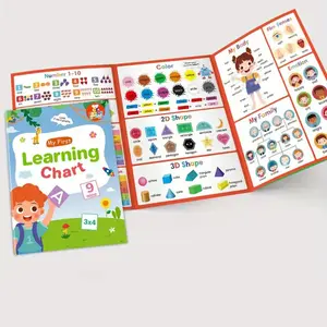 A4 Size 8-Panel Flashcards, Alphabet, Numbers, Fruits, Vegetables, Interactive Learning, Educational Toys, School Supplies, Wall Decor, Alphabet Learning Chart