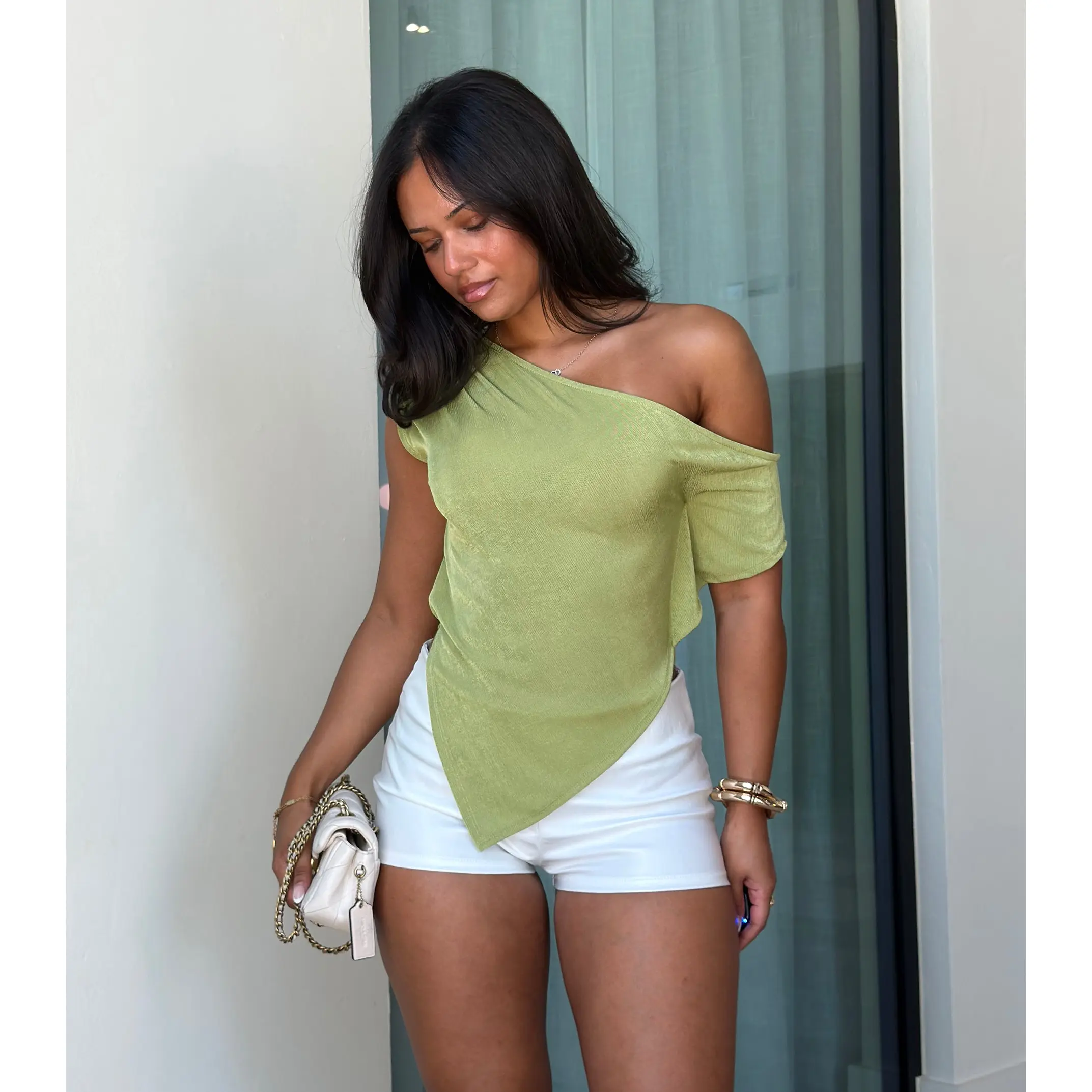Weekend Agenda Coated Hot Shorts