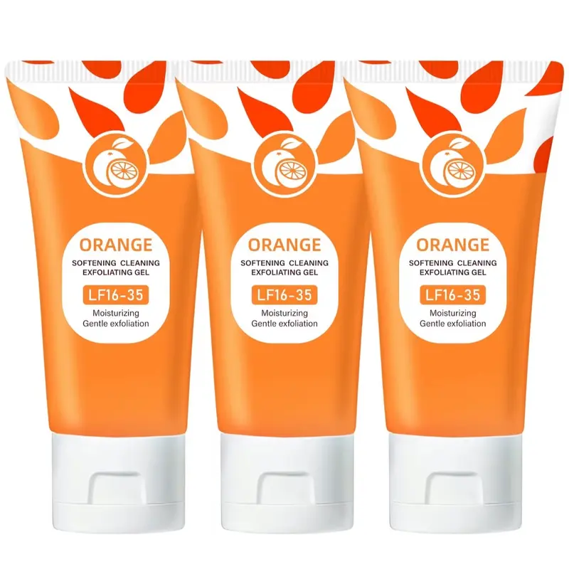 Orange Scented Exfoliator Clear Gel LF16-35 Gentle Exfoliation for Face & Body Deep Cleansing Nourishing Moisturizing Anti Dandruff Suitable for All Skin Types