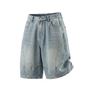 Inflation Vintage Loose Denim Shorts Men Women Casual Streetwear Jorts Summer Y2K Jean Shorts