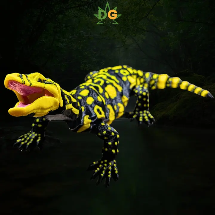 DG Articulated Water Monitor Lizard Collectible Figure, Flexi Durable Joints, Approximately 6 cm Tall, Display Toy for Boy, Classic Novelty Animal Action Figure