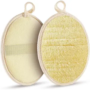 2PCS Premium Natural Loofah Sponge Exfoliating Body Scrubber, Shower Loofah for Men, Women and , Shower Scrubber for Body and Face, Made with Eco-Friendly and Biodegradable Luffa Sponge