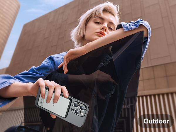 [Trusmí ] for Magsafe Portable Charger,5000mAh Slim Wireless Magnetic Power Bank with USB C Charging,Travel Essential for Magsafe Battery Pack Compatible with iPhone 17/16/15/14/13/12 Series,Graphite Gray