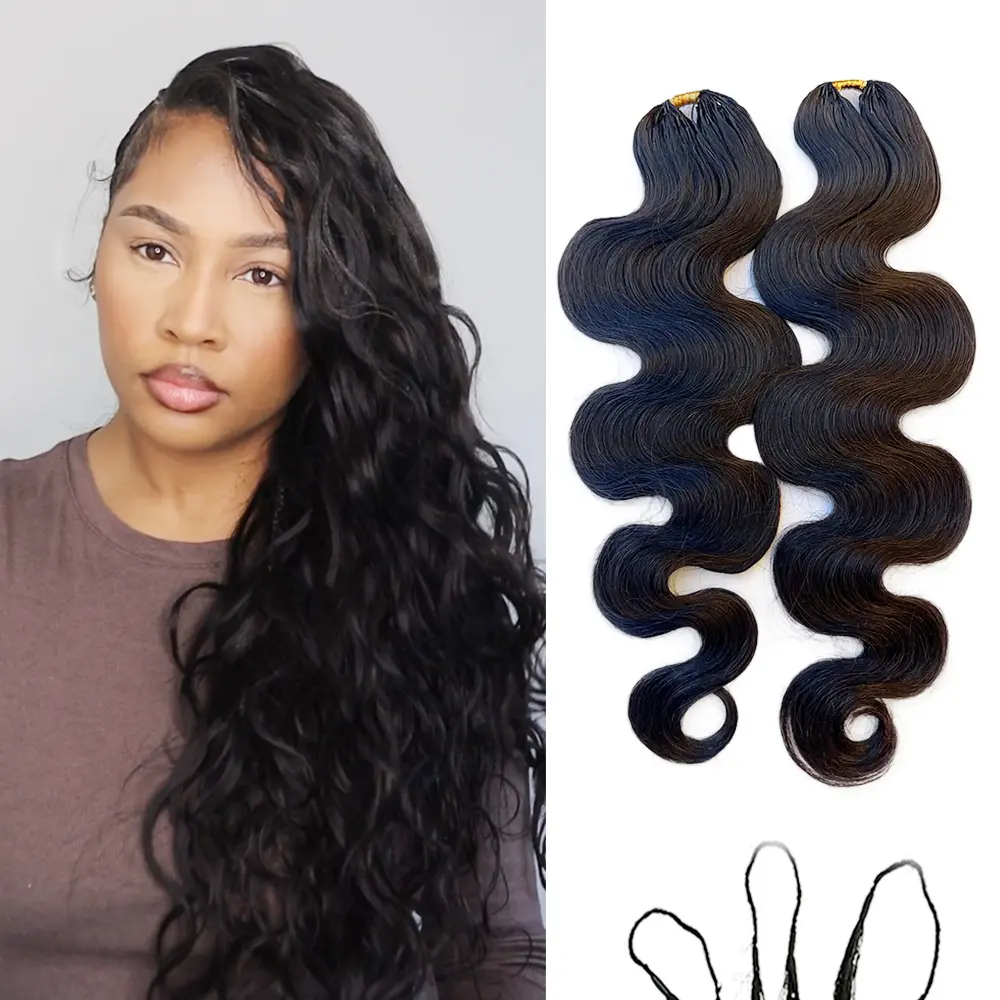 16 Inch Human Hair Crochet Extensions 150g Deep Wave Feather Style Deep Wave Feather Crochet Human Hair Extensions main image 3