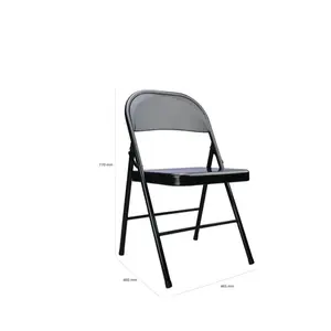 Steel Folding Chair for Teens and Adults - Indoor Use - Black Steel Folding Chair for Teens and Adults - Indoor Use - Black