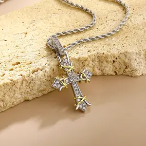 Cross Necklace for Men and Women Cross Pendant Necklace Stack for Girls