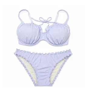 Baby Purple Ruffle Bikini Set