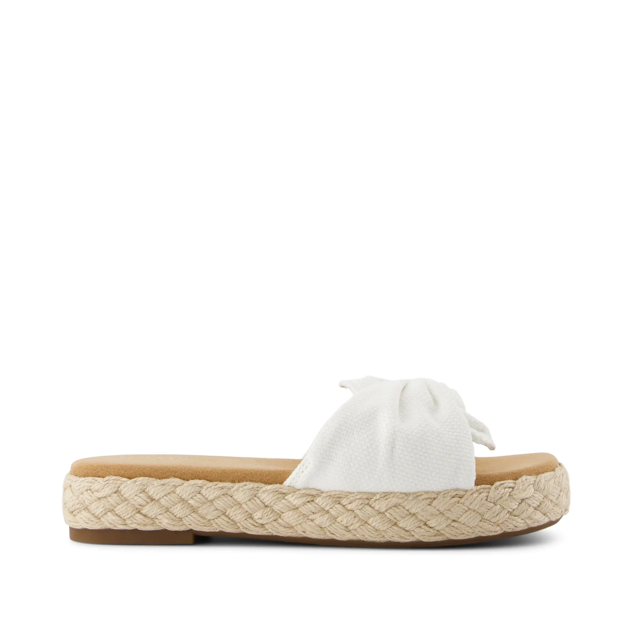 Abby Slide Flatform Espadrille Sandal White Beachside Woven Abby Slide Flatform Espadrille Sandal White Beachside Woven