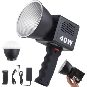 M60 Handle LED Video Light with Soft Box Protable Mini COB LED Bi-Color 2500-8500K CRI>=95 TLCI>=97 Built-in 3400mAh  Photo Studio Lights Vlog Shoot Fill Lighting 8 Scenes (M60 Handle lamp)