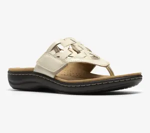 Clarks Collection Leather Thong Sandals -Laurieann Mia
