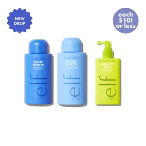 Frizz To Rizz Haircare Trio: Hydrate + Smooth + Repel Frizz For Every Hair Type (Shampoo + Conditioner + Anti-Frizz Styling Spray)