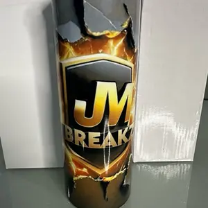 JM Breakz Branded Tumbler - Bottle with Metallic Finish and Logo Design - Drinkware