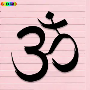 1pc Avant-Garde Om Symbol Metal Wall Art, Avant-Garde Om Symbol Statue Mural, Iron Craft, Perfect for Studio, Office Wall, Gallery Decor, Artistic Metalwork, Intricate Craftsmanship, Christmas Decor, Ideal Gift for Spiritual Seekers