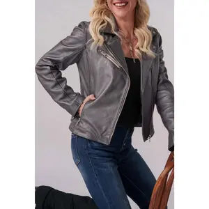 Mauritius Gun Metal Leather Jacket