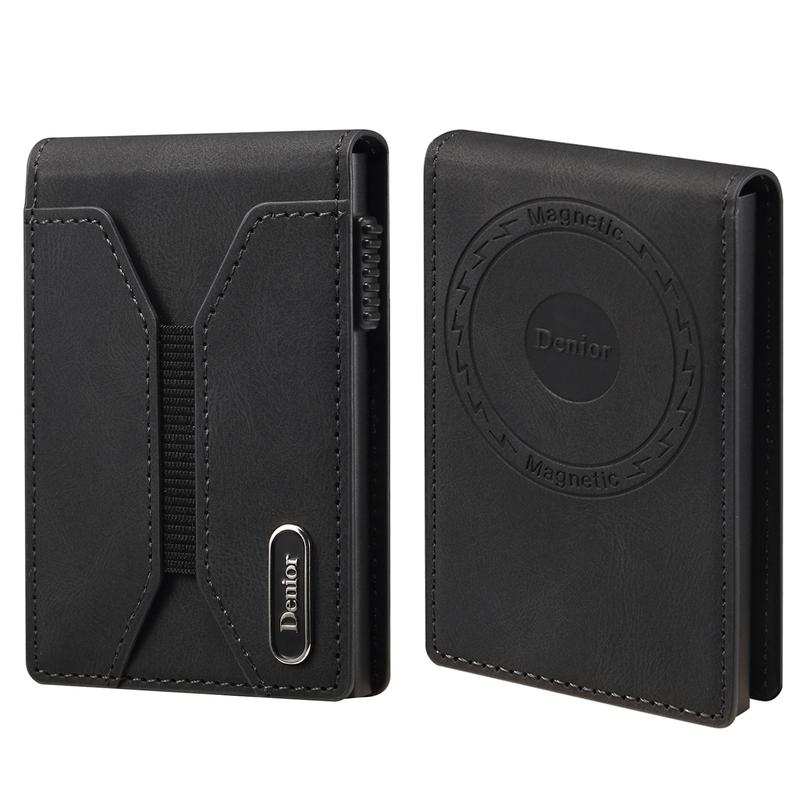 Denior MagSafe Magnetic Wallet: A Card Case for Credit Cards, ID Cards and RFID-Protected Cards. It can hold 6-10 cards, is easy to carry, and this large-capacity card case is compatible with iPhone 17/16/15/14/13/12 series.