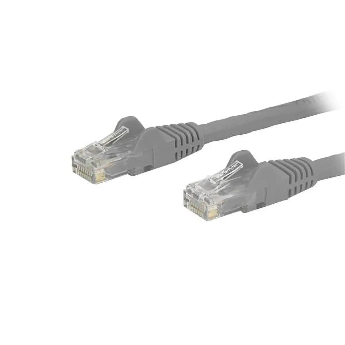 StarTech N6PATCH6INGR Cat 6 Ethernet Patch Cable, 6 ft RJ45 Connector with Clip Protectors, Gigabit PoE Compatible, Molded Ends - Grey