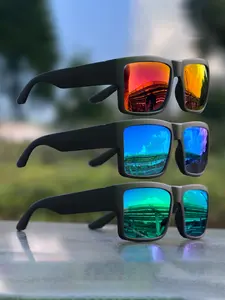 Vintage Square Polarized Sunglasses, Durable Matte Frame, Perfect for Cycling Fishing Hiking Outdoor Sports, Sporty Style, Mountain Bike Glasses