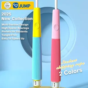 [JUMP Yuedong]Jump Rope Adjustable Multi-Stage/High-Speed Bearings for Kids Teens (Pink Color)