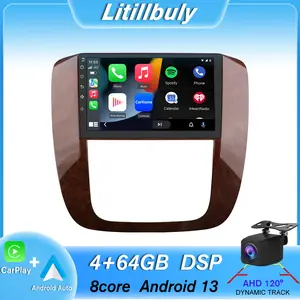 Car Stereo for GMC Yukon 2007-2013 & Chevrolet Tahoe / Suburban 2007-2013 touch screen has Android Auto Wireless Carplay, Bluetooth WIFI supports GPS Navigation