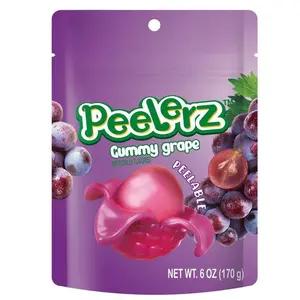 Peelerz Gummy Grape - 170g Gummy Fruit Flavor with Real Fruit Juice Texture, Ideal for All Ages, No Warranty - Bonbon