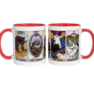 The Original Tarot Cat Meme Coffee Mug, cat mom coffee mug, tarot cat coffee cup