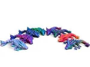 3D Printed Crystal and Gemstone Baby Dragons - Hours of Fun for everyone!!