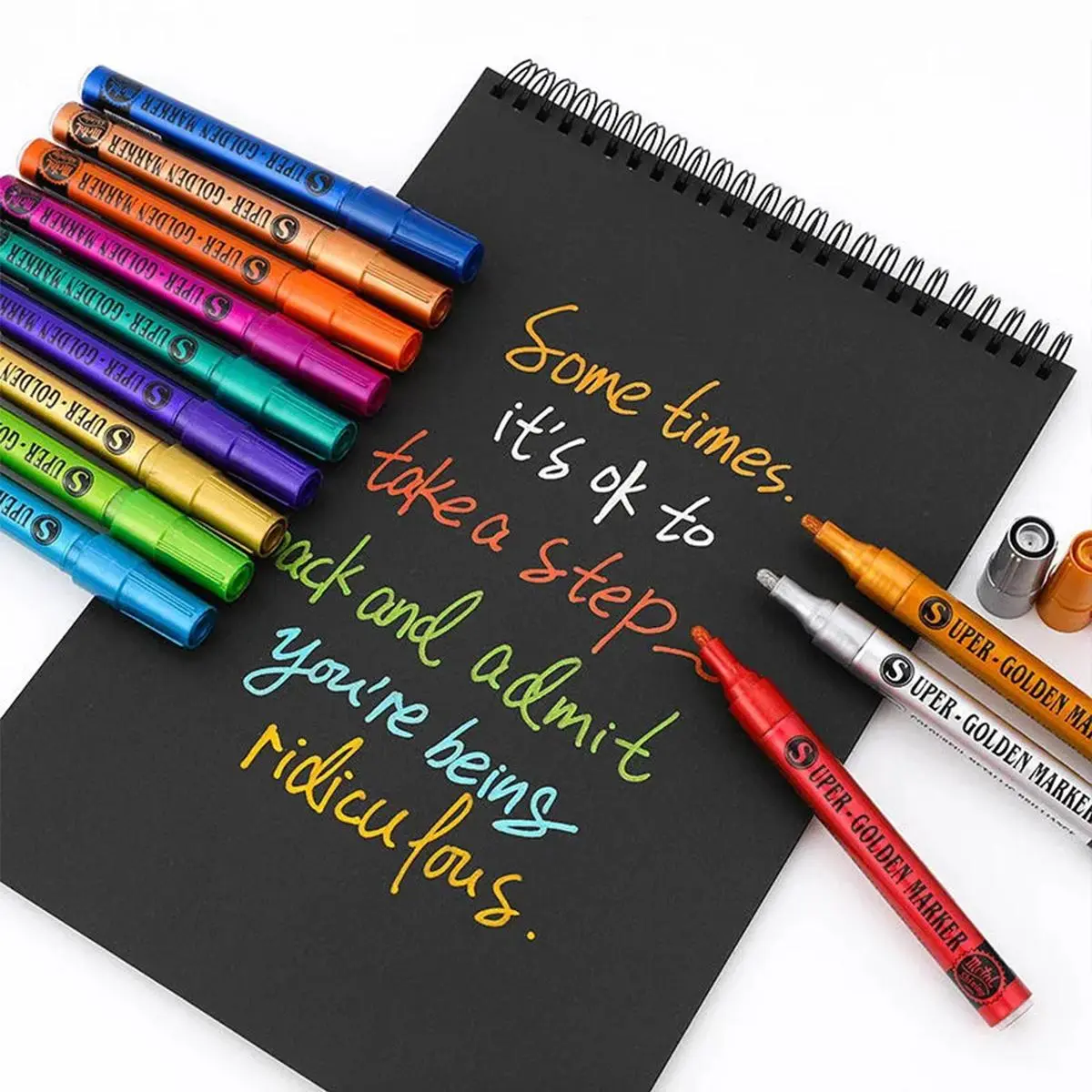 Single Headed Marker Pen for Art and Crafts, Non-Toxic Formula with 18 Colors, Waterproof and Non-Erasable with Soft Tip