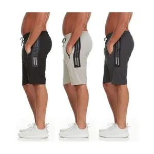 (3-Pack) Men's Lightweight Dry-Fit Shorts with Tech Zipper Pockets