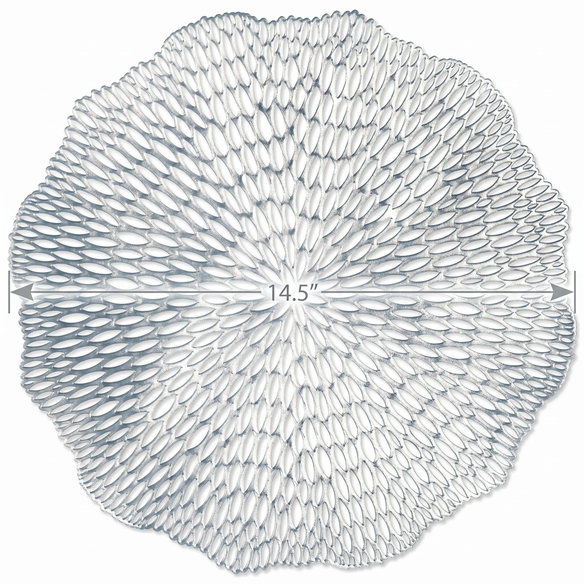 Premium Silver Blossom Placemats - Set of 4