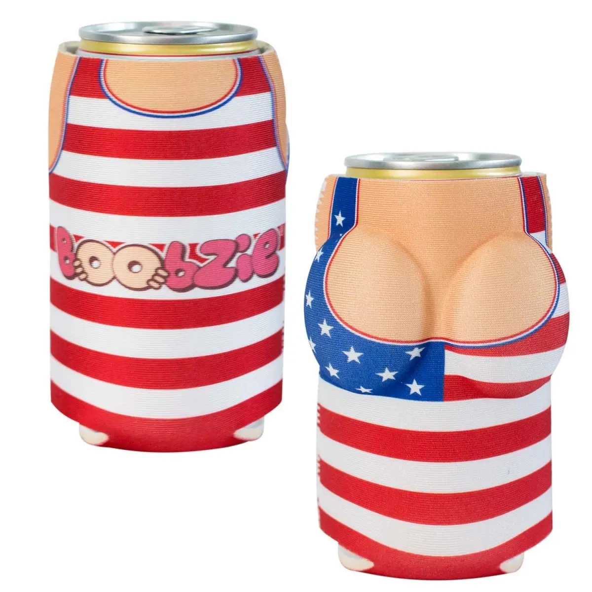 Betsy Boobzie Beer Can Koozie Set - USA All America Themed Playful Drinkware Accessory for Drinking Games (Kitchenware Item), Playful Drinkware Accessories, Koozie Drinkware Accessories