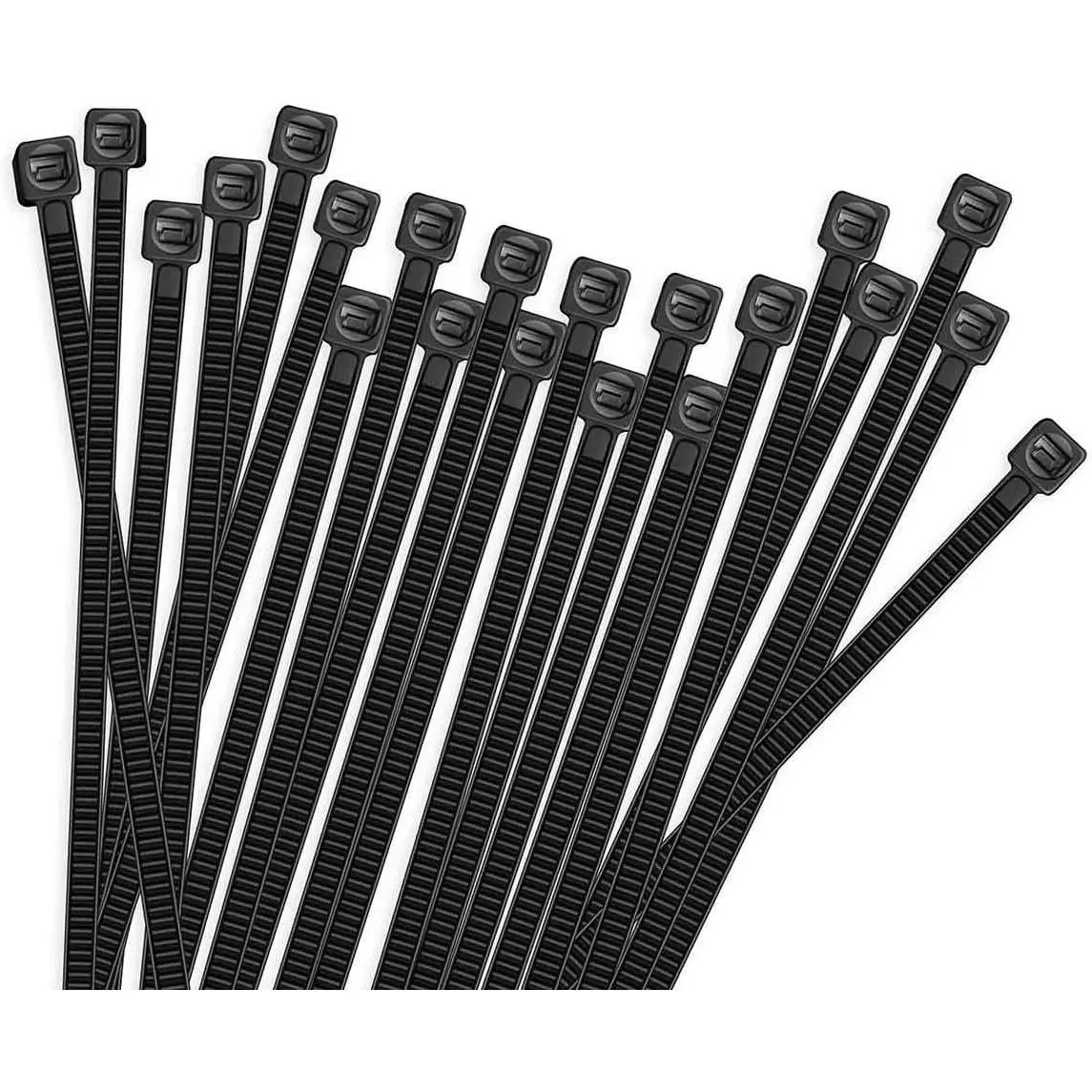 100 count  Zip Ties Heavy Duty 8 Inch,  Plastic Wire Ties with 50 Pounds Tensile Strength, Self-Locking Black Nylon Tie Wraps for Indoor and Outdoor