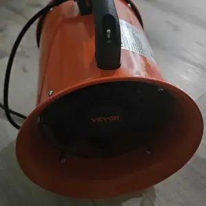VEVOR Portable Ventilator,  12 inch Heavy Duty Cylinder Fan with 16.4ft Duct Hose, 585W Strong Shop Exhaust Blower 3198CFM, Industrial Utility Blower for Sucking Dust, Smoke, Smoke Home/Workplace，High Velocity, Low Noise