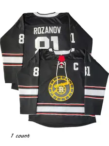 Ilya Rozanov #81-Boston Hoodie, Shane Hollander #24 Montreal Jumper, Sporty Loose-Fit, Breathable, All-Season Athletic Wear