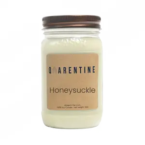 Quarentine Honeysuckle Soy Wax Candle | Scented Organic Vegan Candle | Floral Bouquet Aroma | Lead-free Wick | | Made in USA