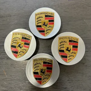 Porsche Macan Center Caps - 95B601150A OEM Authentic 65mm Silver Gray Concave Design Set of 4, Car Accessories for Macan Models, Vehicle & Auto Parts Accessories