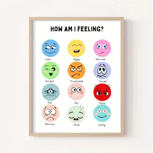 Classroom Decor, Rainbow Feelings Poster, Student Social Emotional Learning Sel Development, Emotions Chart, Calming Down Corner, Classroom Poster, 8*10in Eid Al-Adha Mubarak