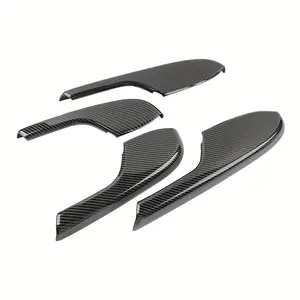 4pcs Carbon Fiber Door Armrest Protector Cover Trim for 2016-2021 Honda 10th Civic Sedan & Hatchback Type-R, Accessories For Car, car accessories